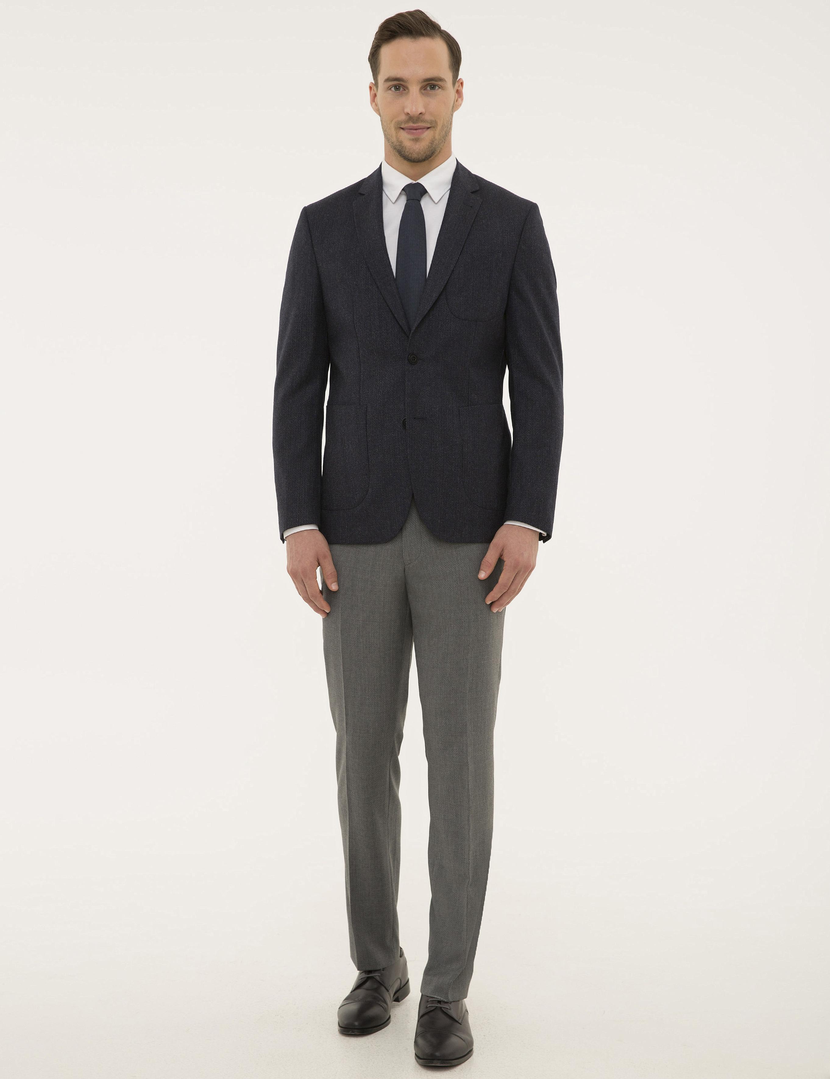 Lacivert Slim Fit Ceket