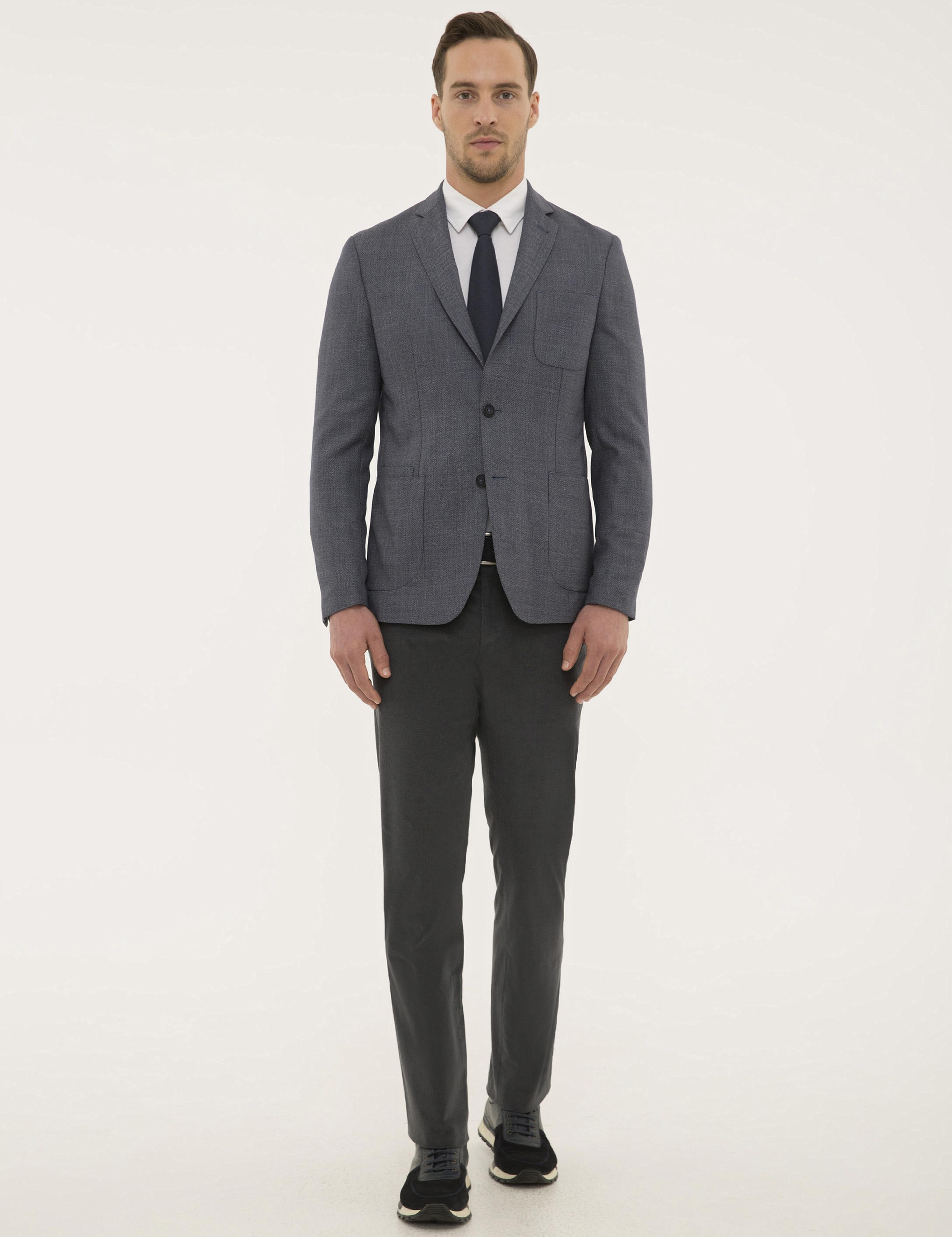 Lacivert Slim Fit Ceket