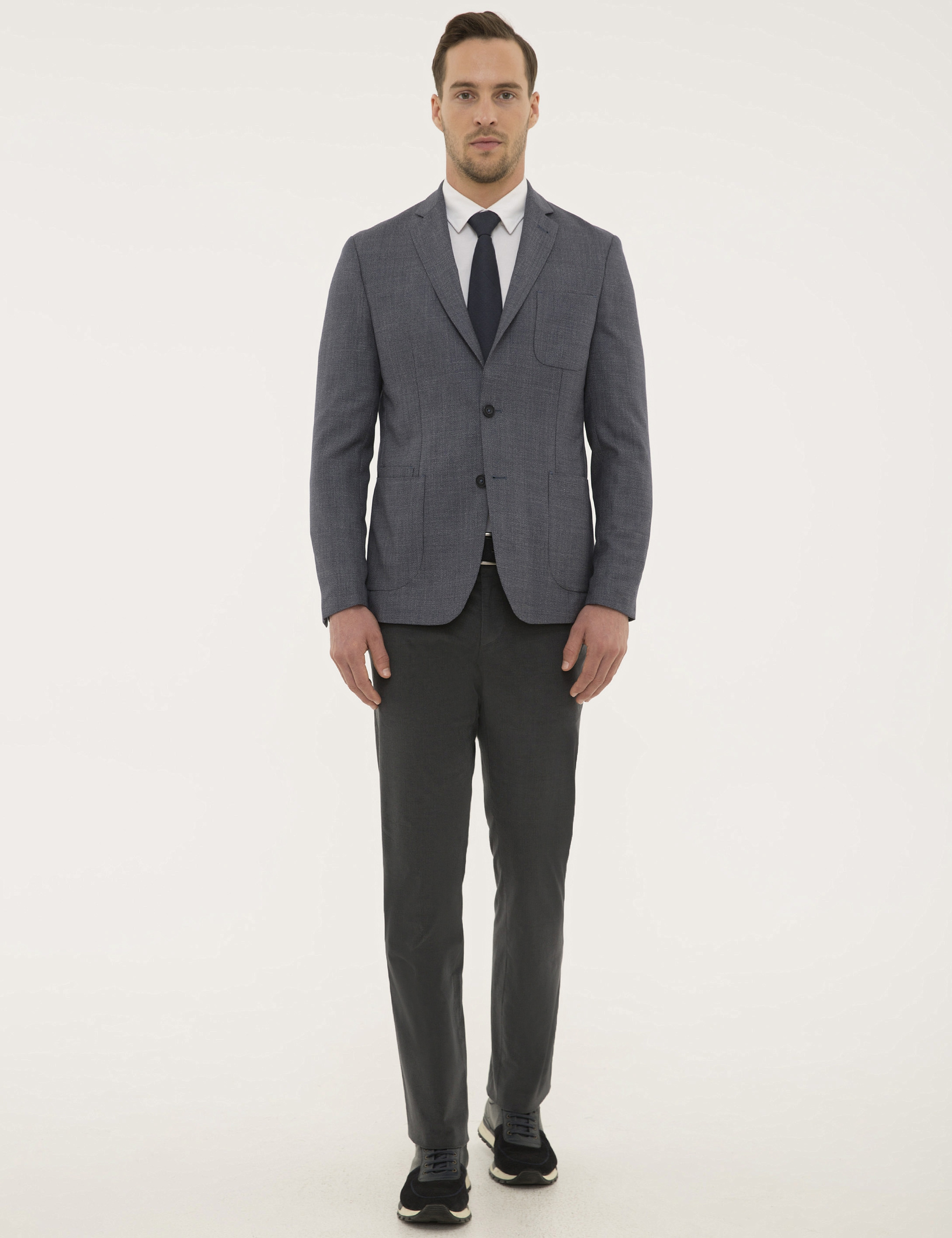 Lacivert Slim Fit Ceket - Image 5