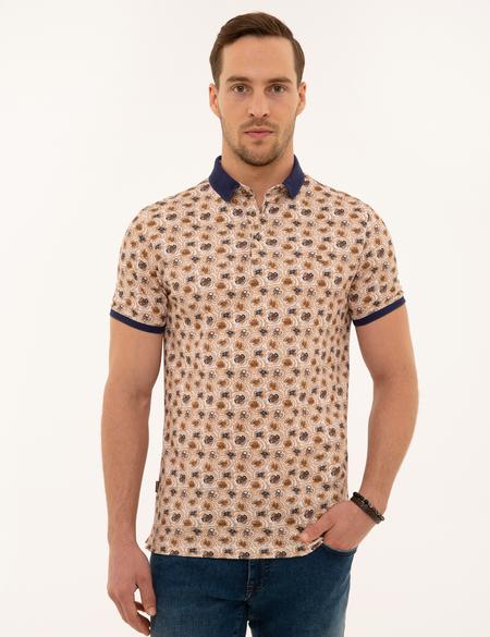 Kahverengi Slim Fit Polo Yaka Tişört - 50220891032