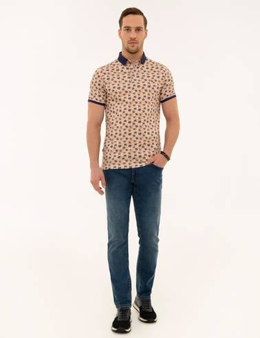 Kahverengi Slim Fit Polo Yaka Tişört