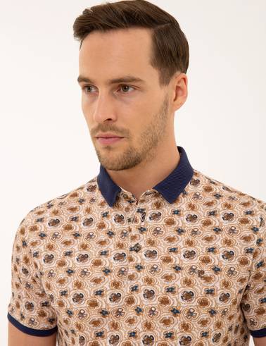 Kahverengi Slim Fit Polo Yaka Tişört