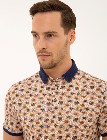 Kahverengi Slim Fit Polo Yaka Tişört - 50220891032