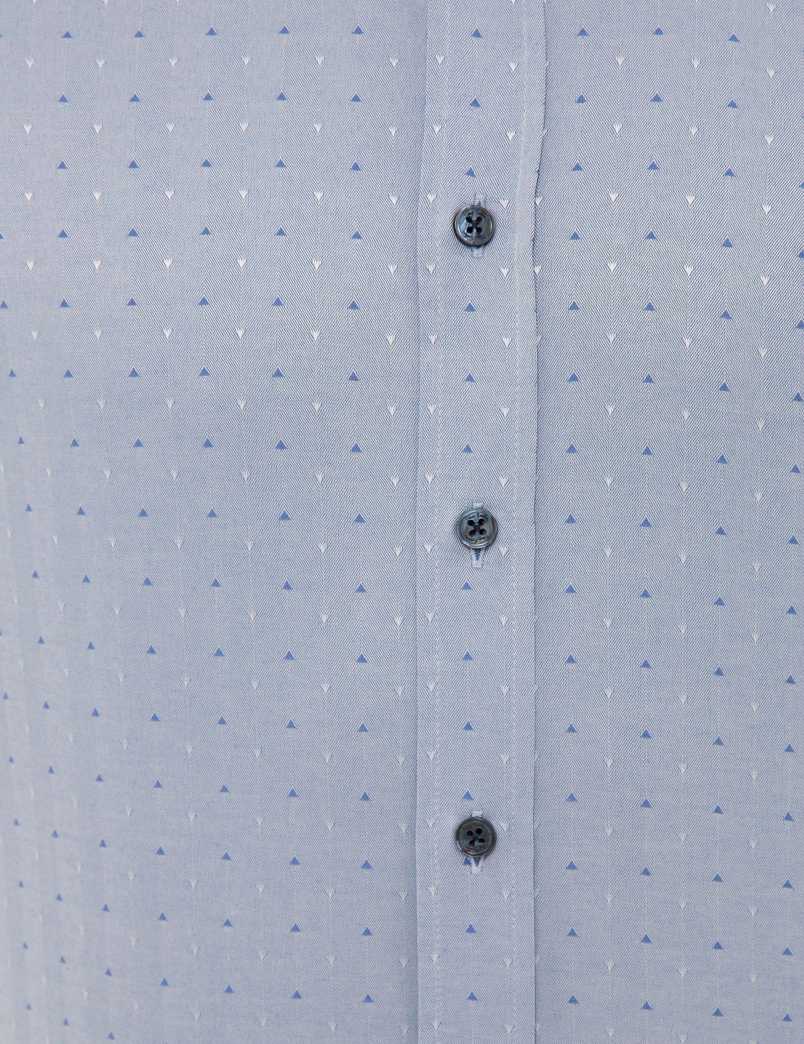 Mavi Slim Fit Armürlü Gömlek