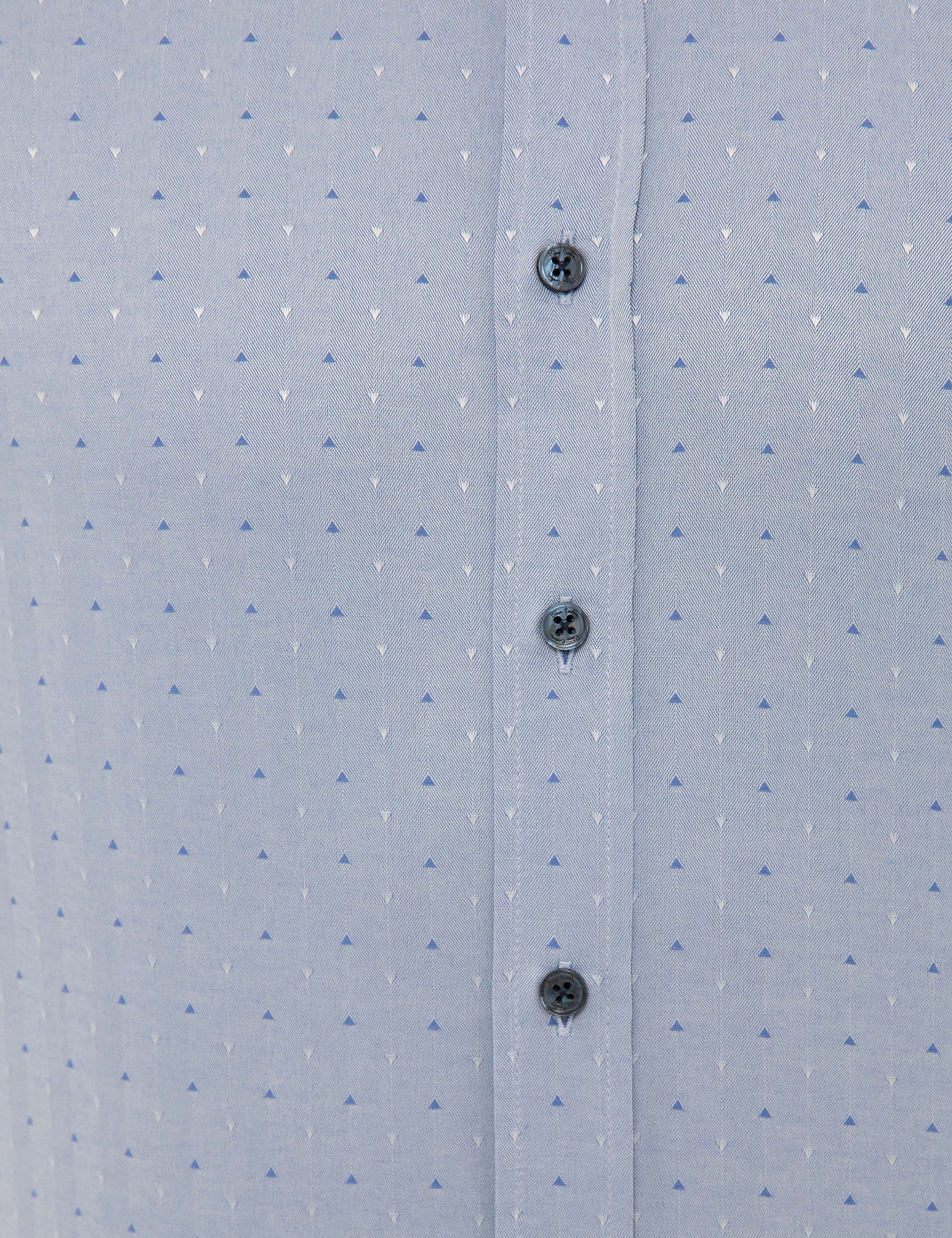 Mavi Slim Fit Armürlü Gömlek - Image 6