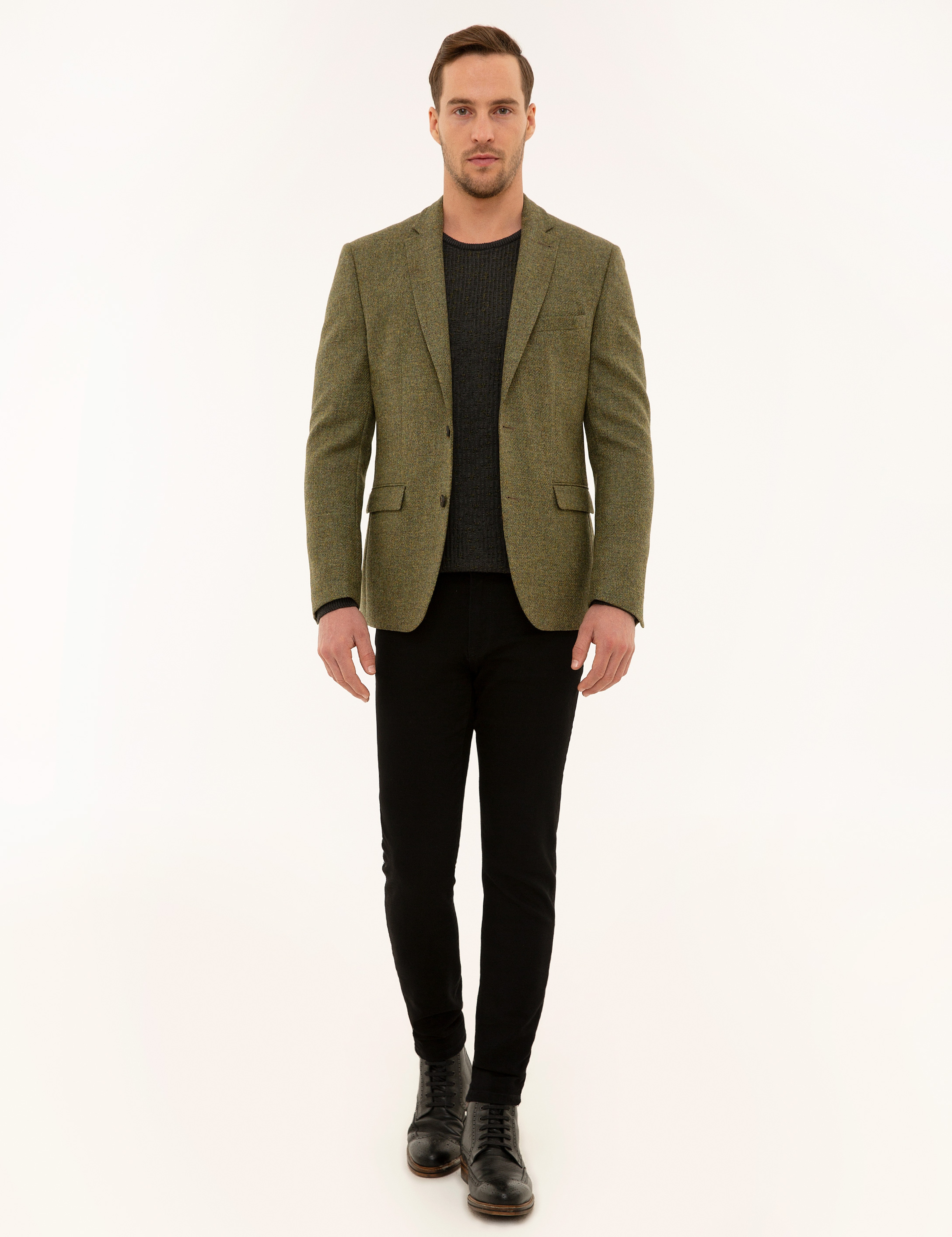 Açık Yeşil Slim Fit Ceket - Image 5