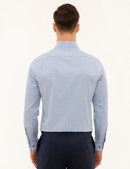 Mavi Slim Fit Armürlü Gömlek - 50227478028