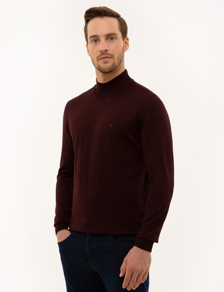 Bordo Slim Fit Basic Kazak - 50228245007