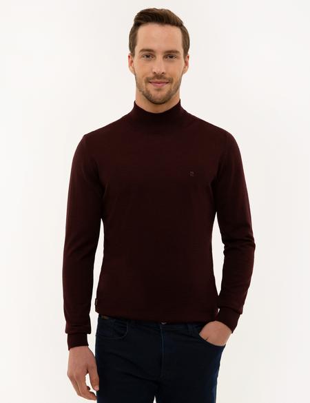 Bordo Slim Fit Basic Kazak - 50228245007