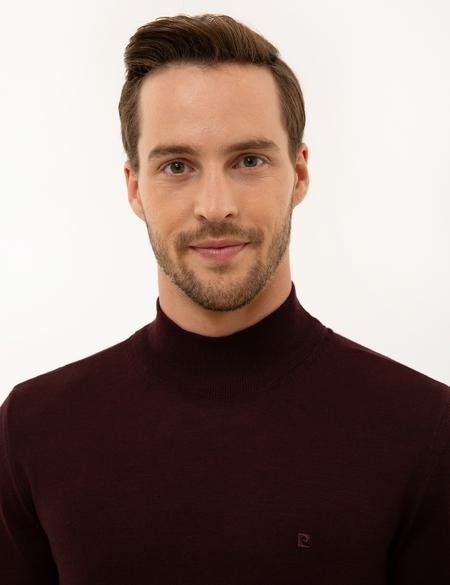 Bordo Slim Fit Basic Kazak - 50228245007