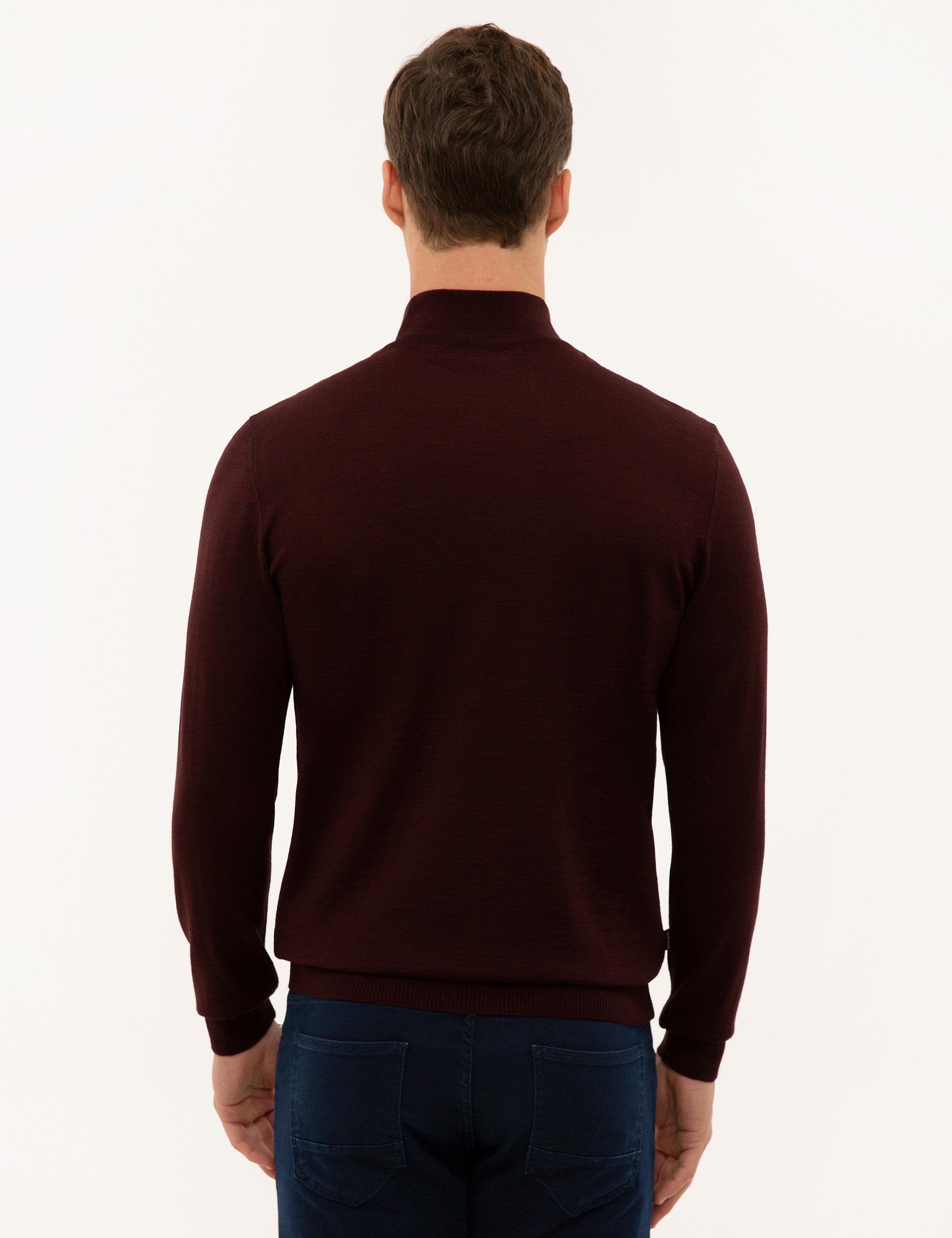 Bordo Slim Fit Basic Kazak