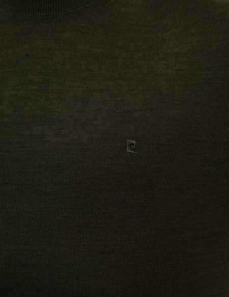Yeşil Slim Fit Yarım Balıkçı Yaka Yün Karışımlı Basic Triko Kazak - 50228245053