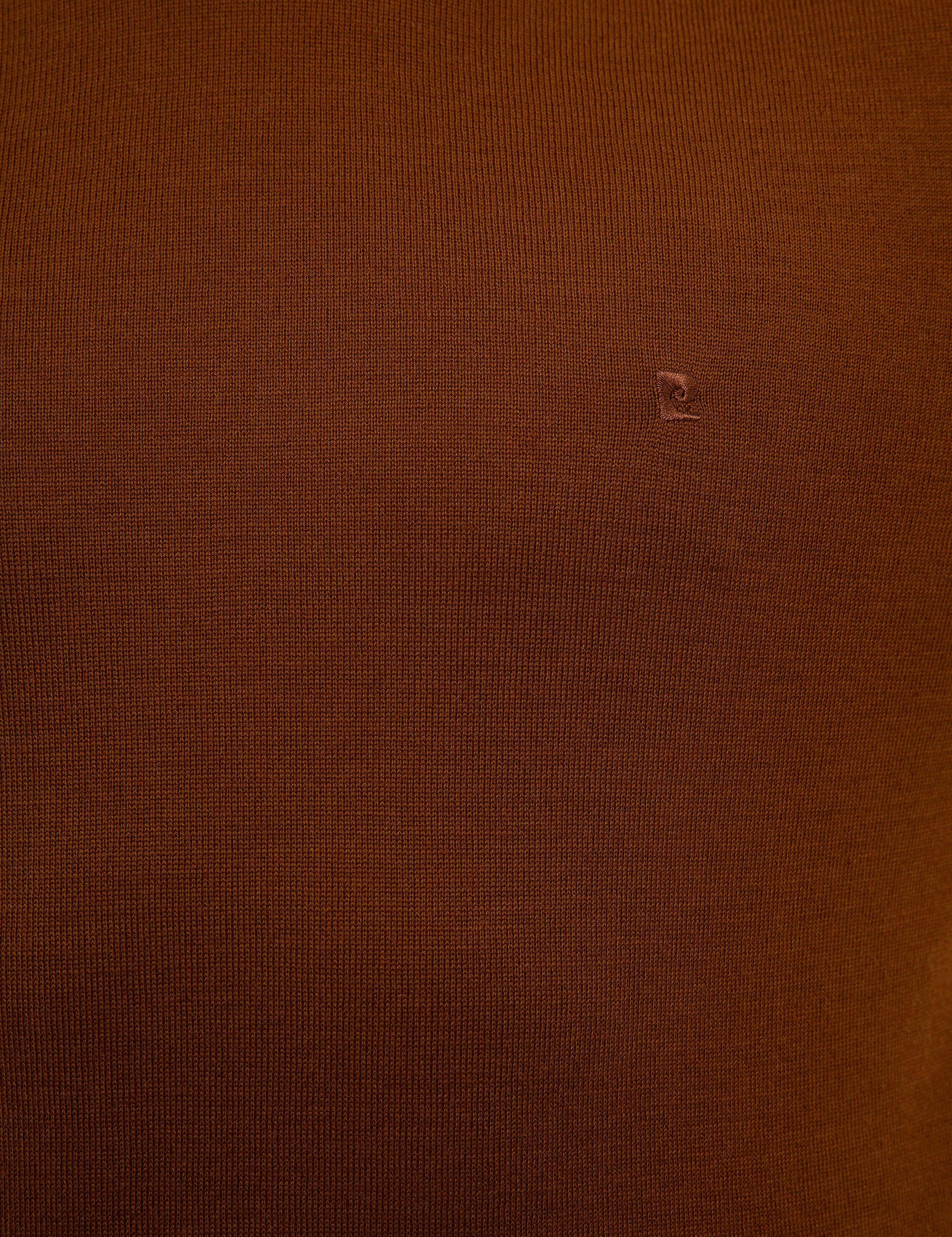 Taba Slim Fit Yarım Balıkçı Basic Triko Kazak