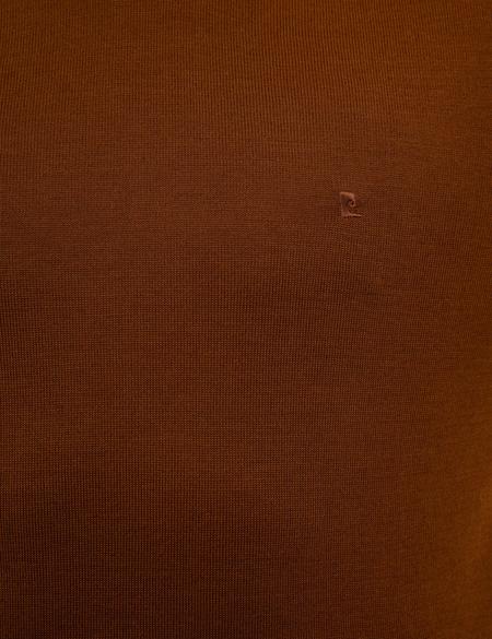 Taba Slim Fit Yarım Balıkçı Basic Triko Kazak - 50228245093