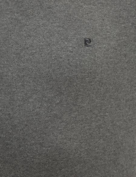 Gri Melanj Slim Fit Tam Balıkçı Yaka Basic Triko Kazak - 50230785077