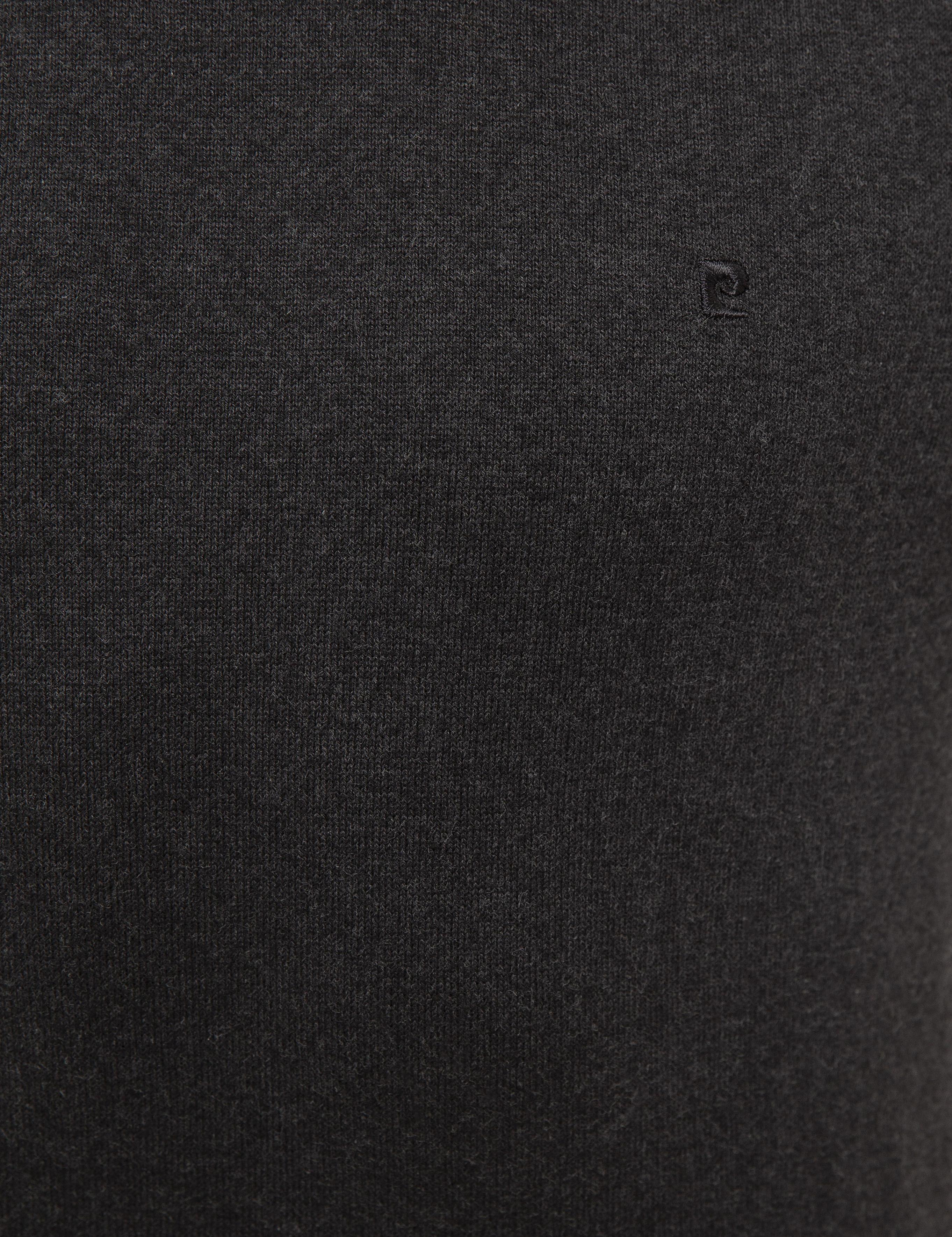 Antrasit Melanj Slim Fit Yarım Balıkçı Yaka Basic Triko Kazak