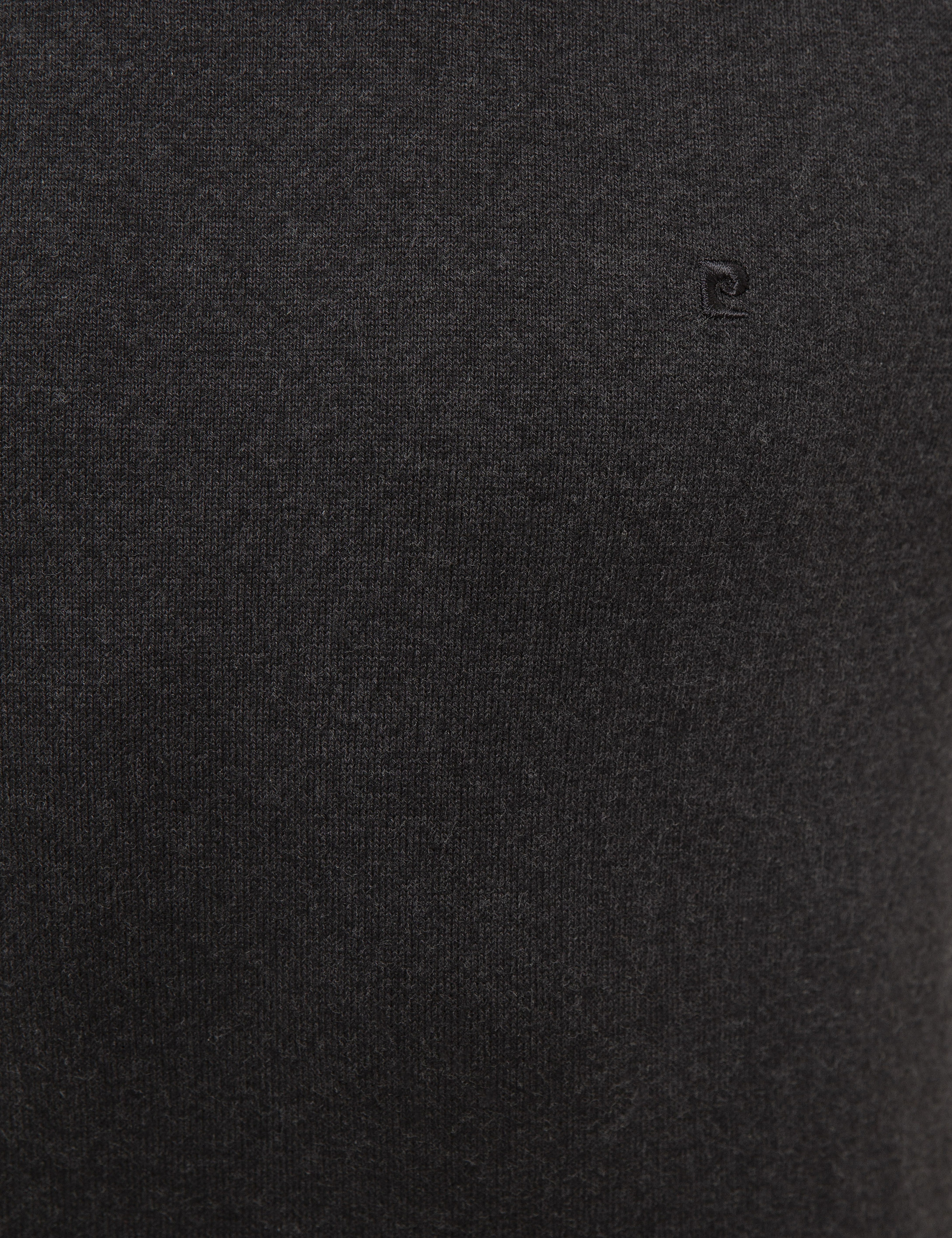 Antrasit Melanj Slim Fit Yarım Balıkçı Yaka Basic Triko Kazak