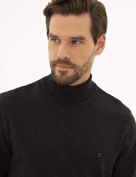 Antrasit Melanj Slim Fit Kazak - 50207572001