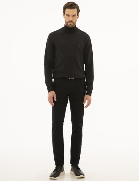 Antrasit Melanj Slim Fit Kazak - 50207572001