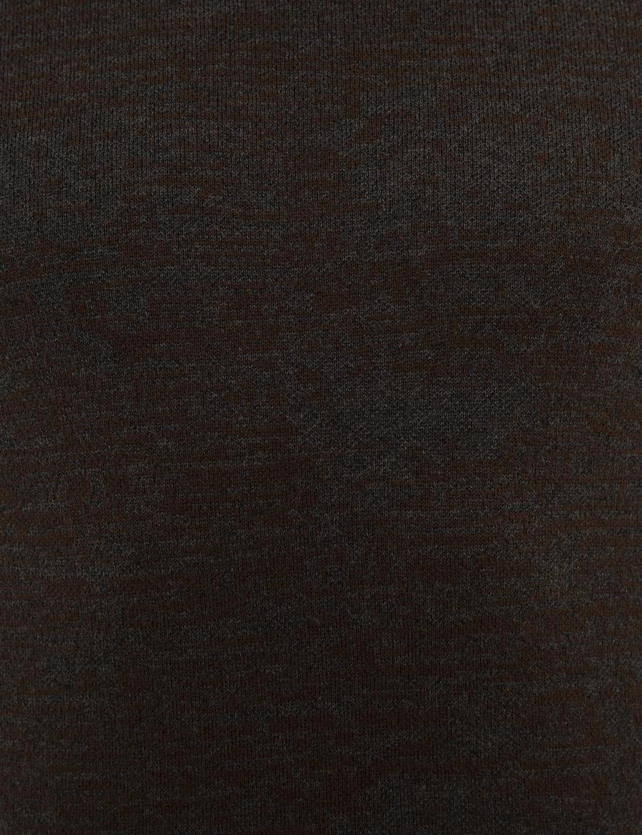 Antrasit Melanj Slim Fit Kazak