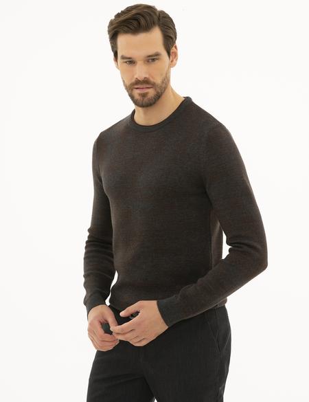 Antrasit Melanj Slim Fit Kazak - 50227841033