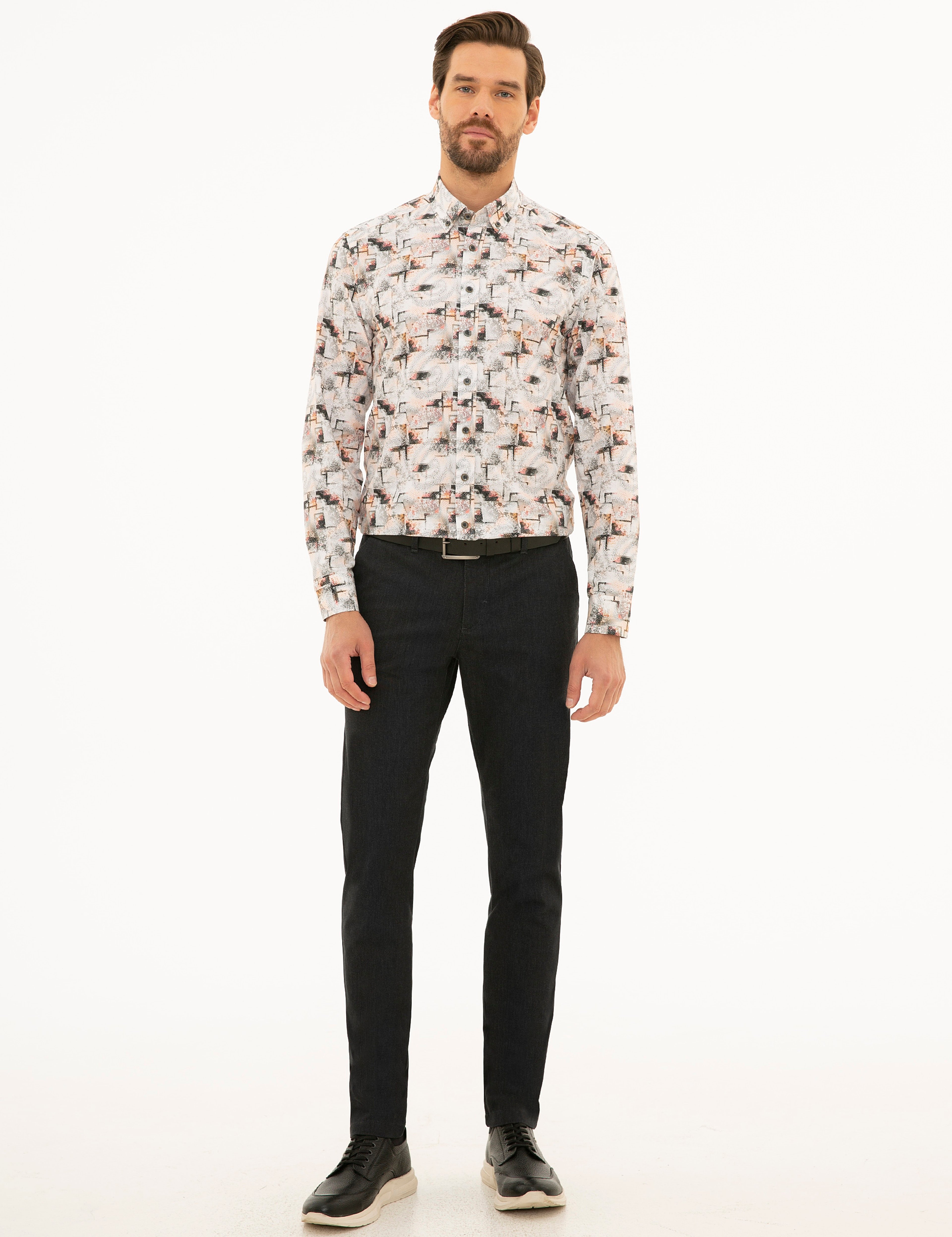 Kiremit Slim Fit Uzun Kollu Gömlek - Image 6
