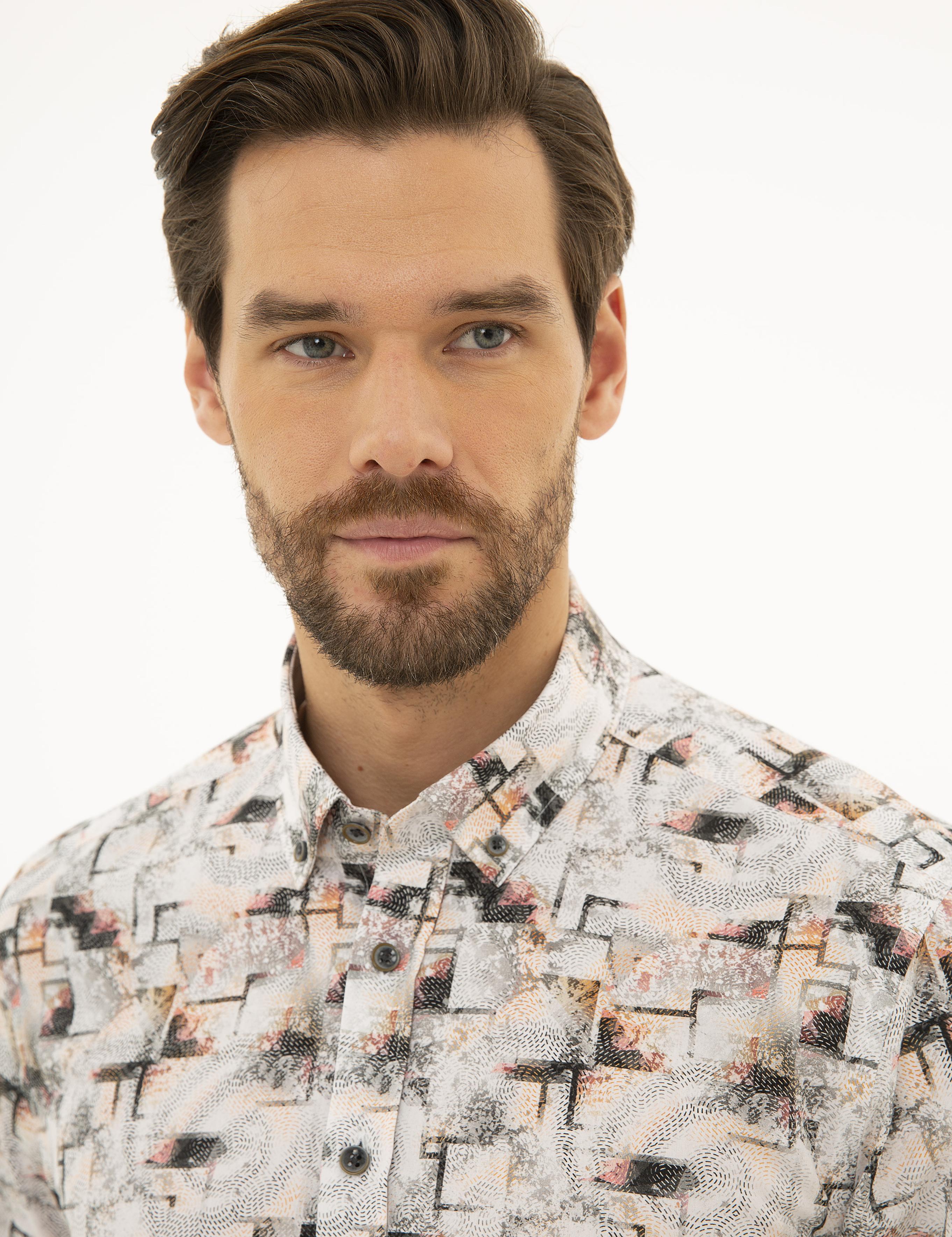 Kiremit Slim Fit Uzun Kollu Gömlek