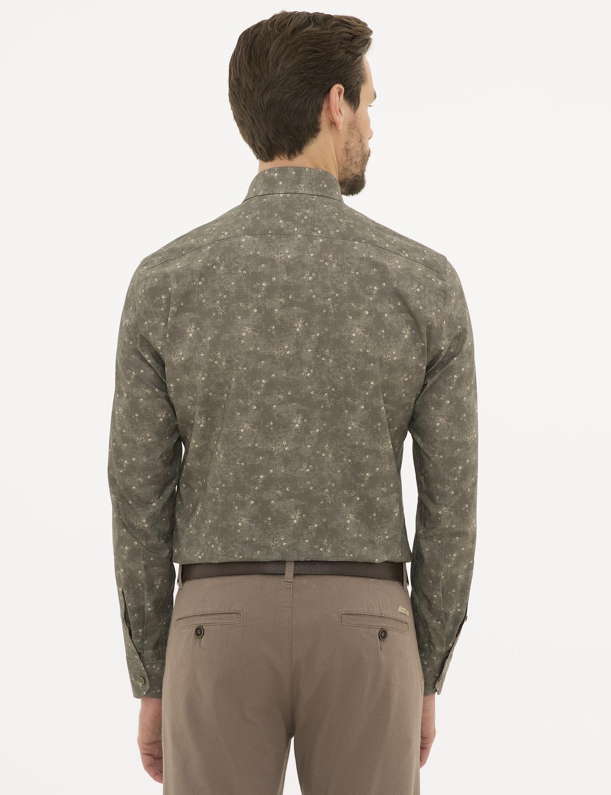 Haki Slim Fit Gömlek - 50228683019