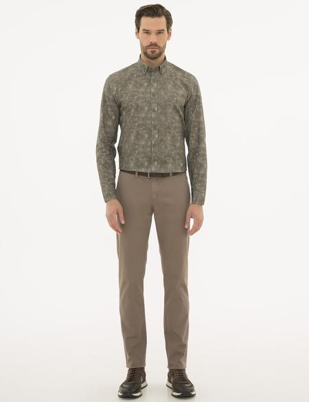 Haki Slim Fit Gömlek - 50228683019