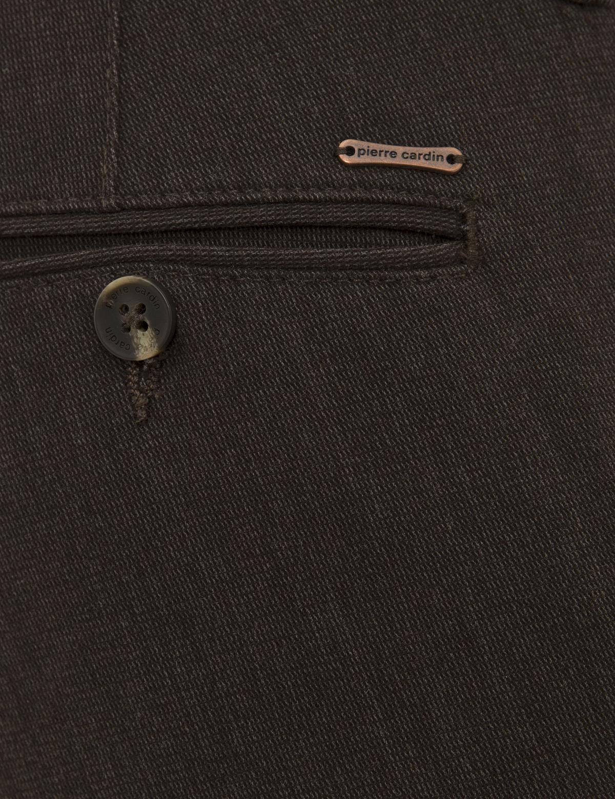 Koyu Kahverengi Slim Fit Kanvas Pantolon - 50230174065