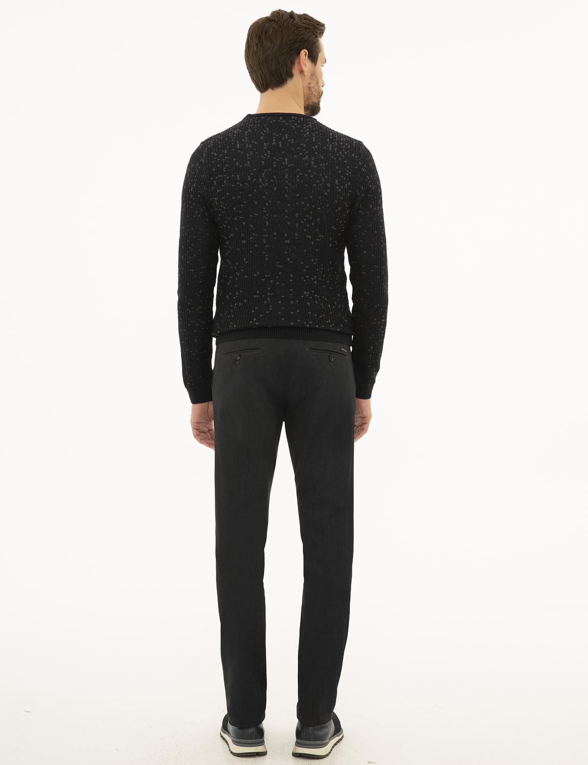 Siyah Slim Fit Chino Pantolon - 50230174047