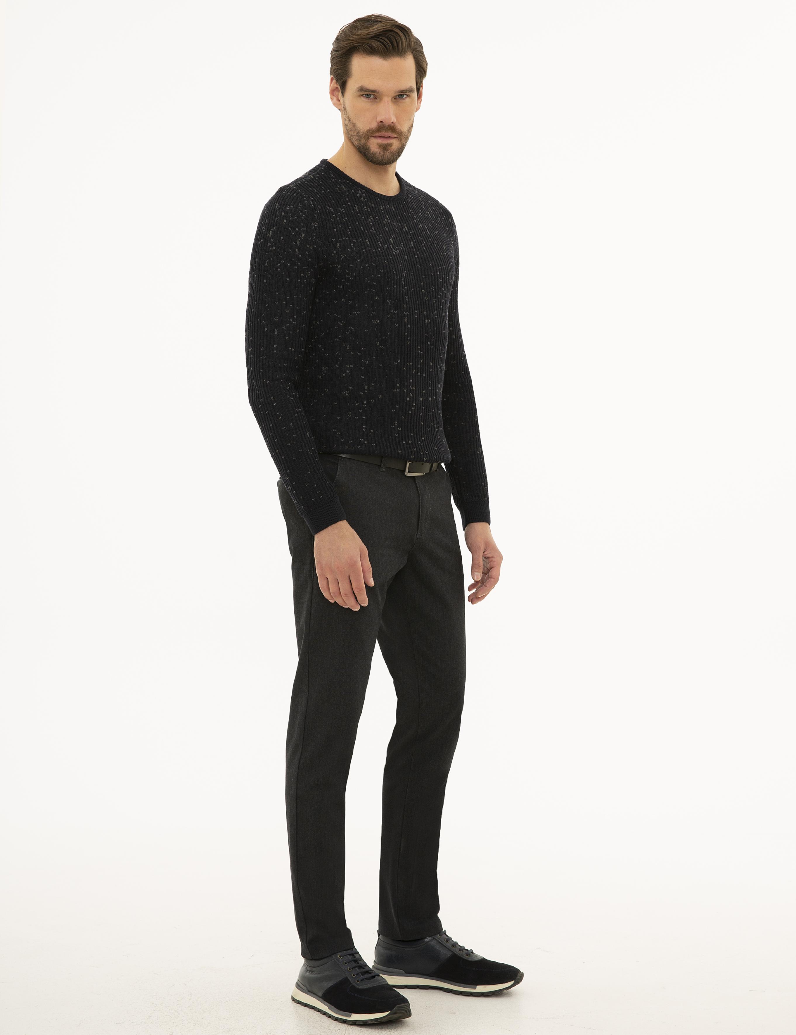 Siyah Slim Fit Chino Pantolon