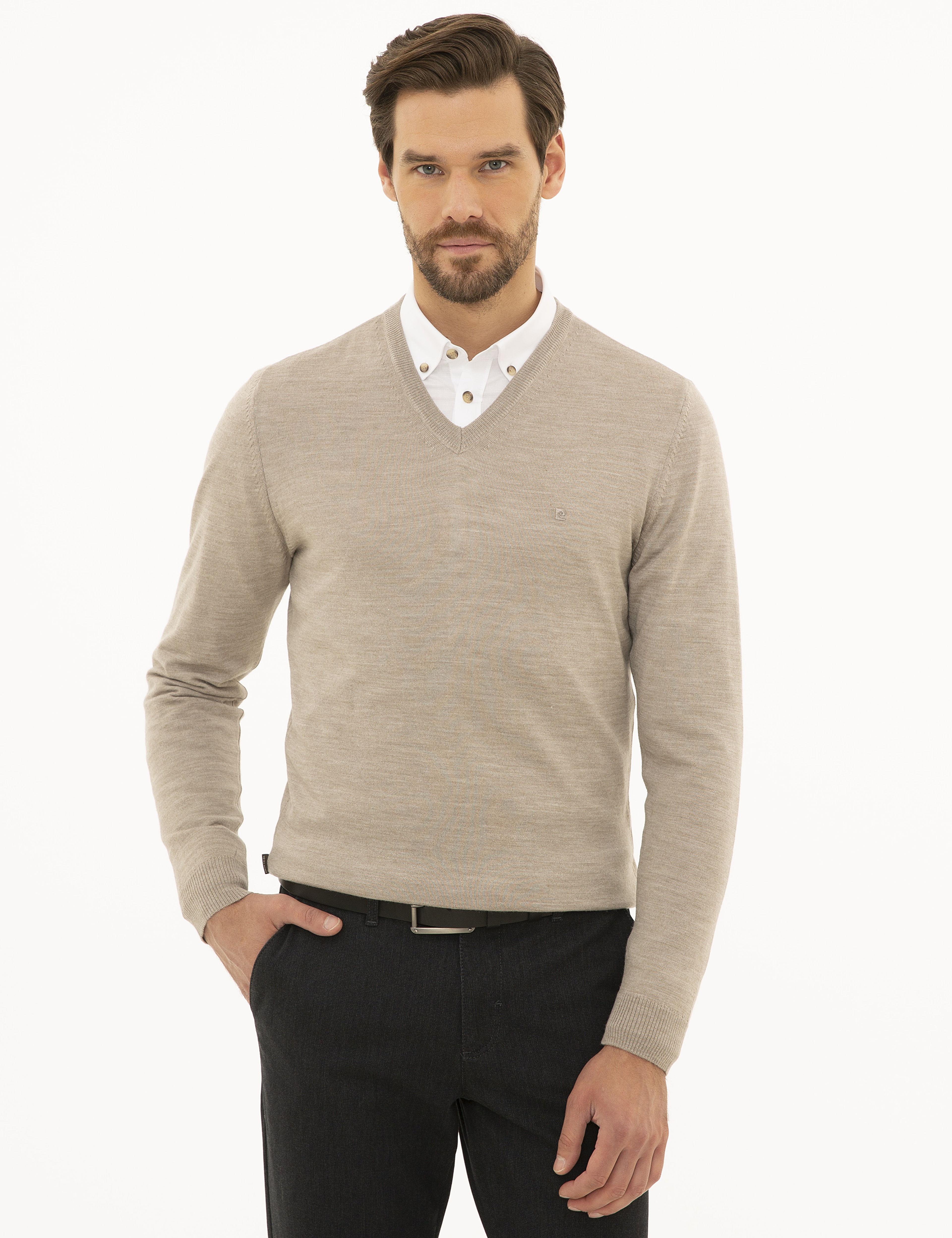 Taş Slim Fit Basic Kazak - Image 2