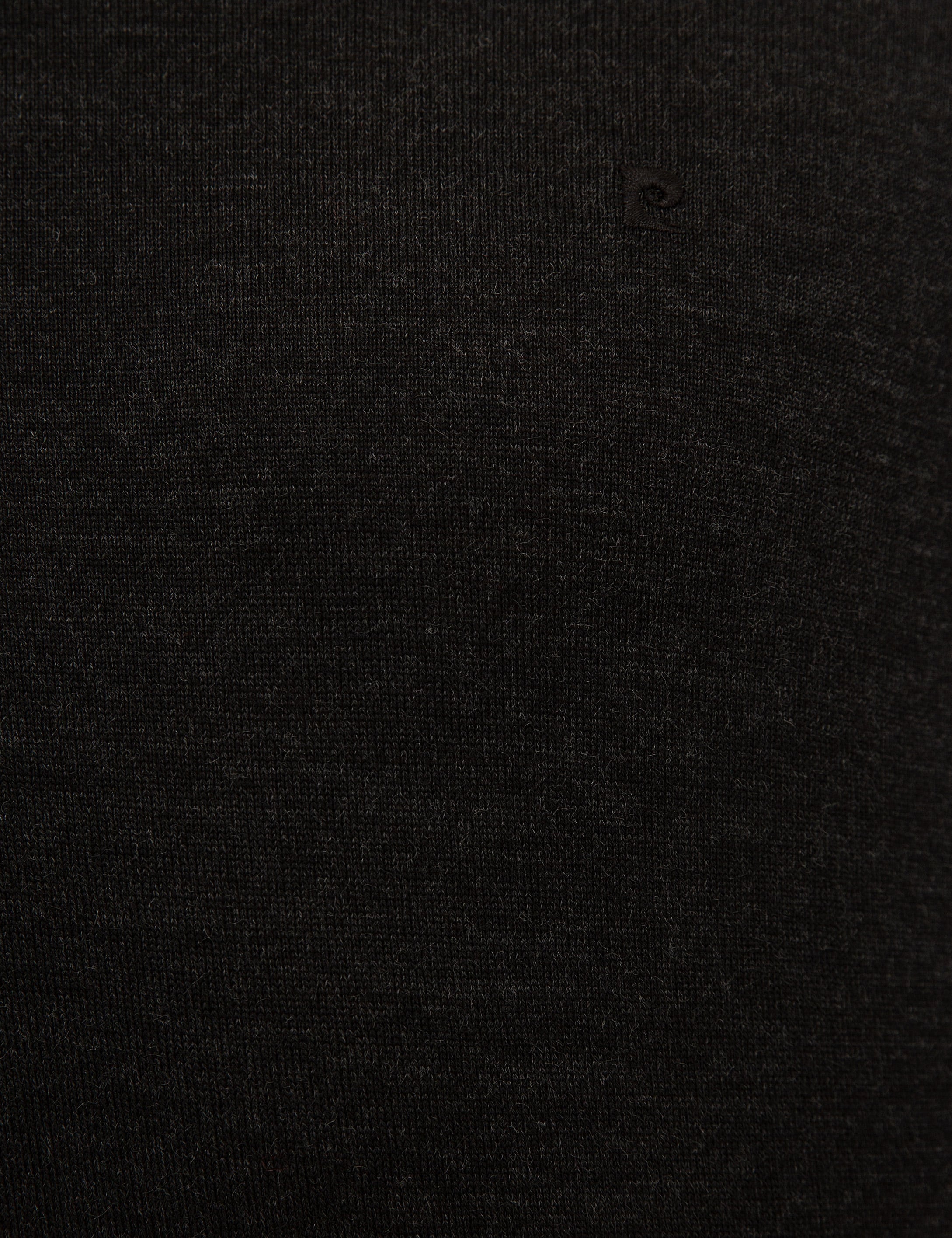 Antrasit Melanj Slim Fit Bisiklet Yaka Yün Karışımlı Basic Triko Kazak
