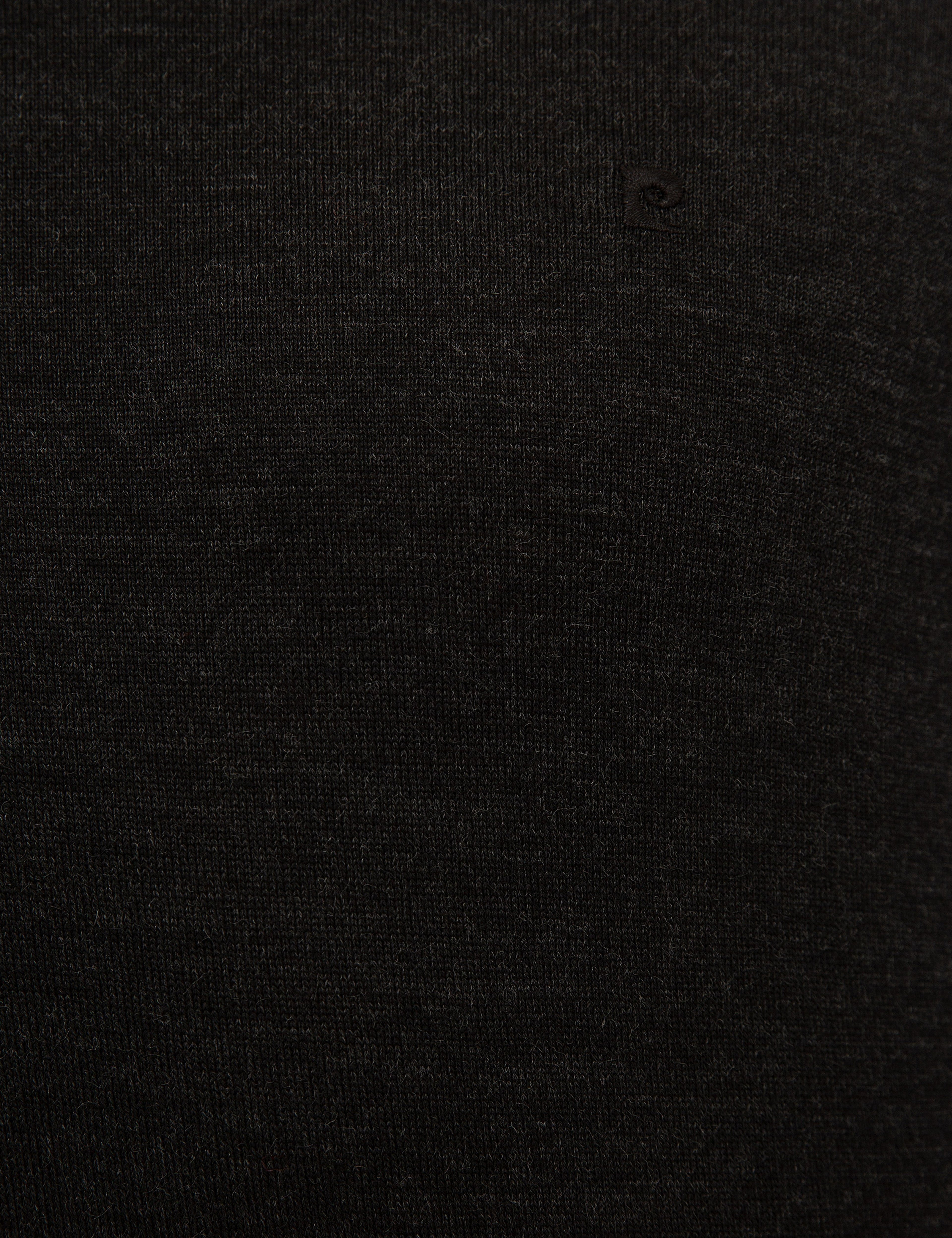 Antrasit Melanj Slim Fit Bisiklet Yaka Yün Karışımlı Basic Triko Kazak - Image 6