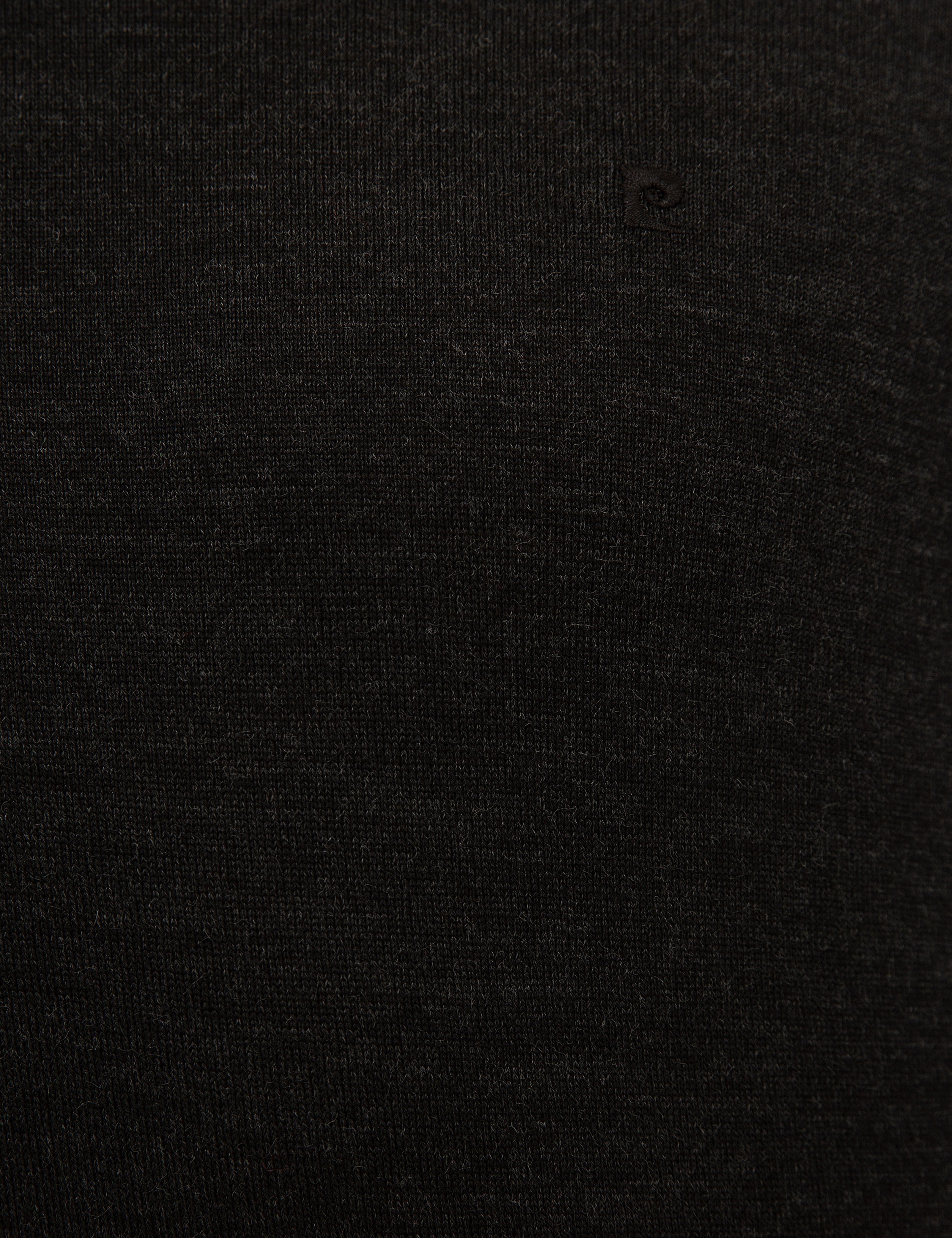 Antrasit Melanj Slim Fit Bisiklet Yaka Yün Karışımlı Basic Triko Kazak