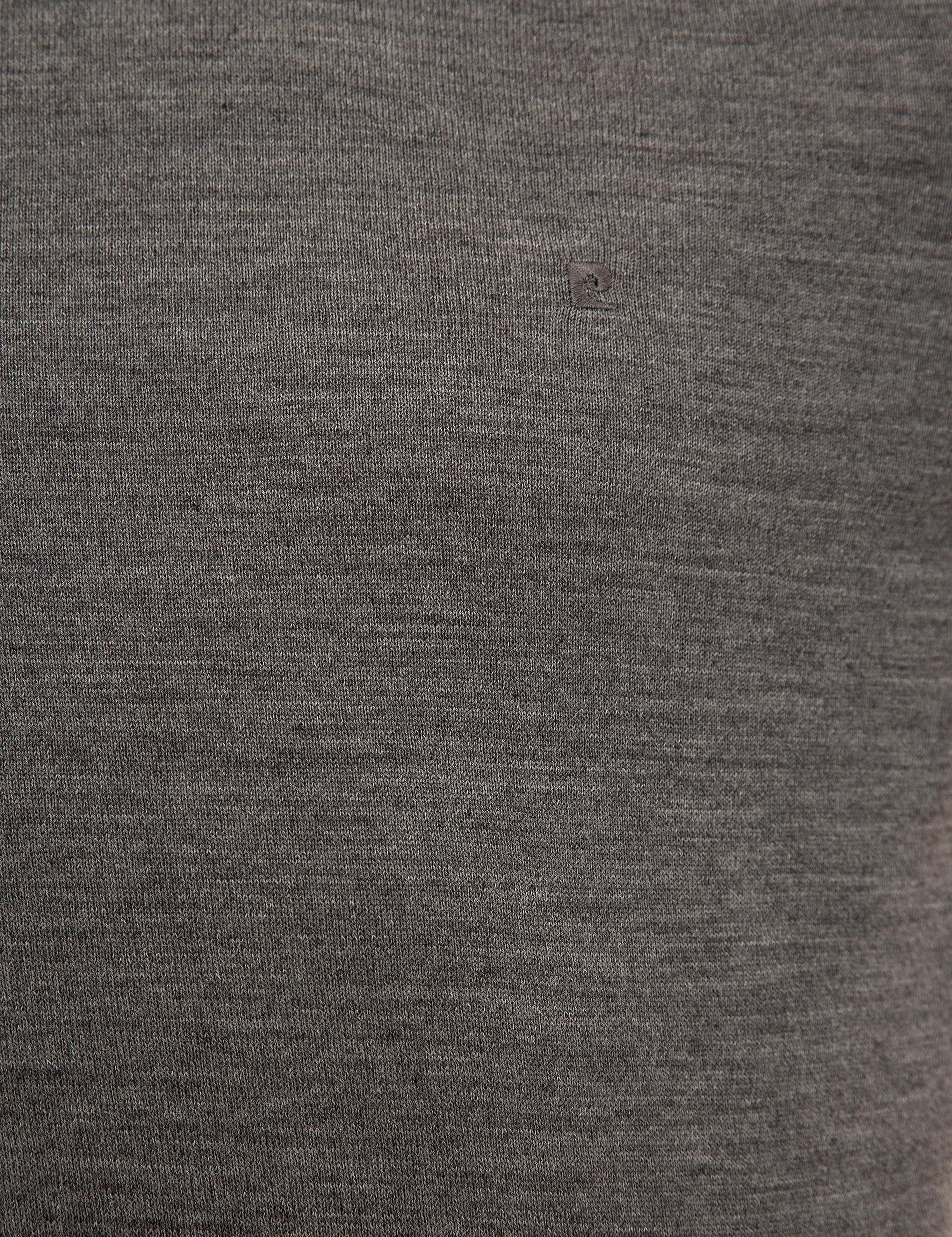 Gri Melanj Slim Fit Bisiklet Yaka Basic Triko Kazak