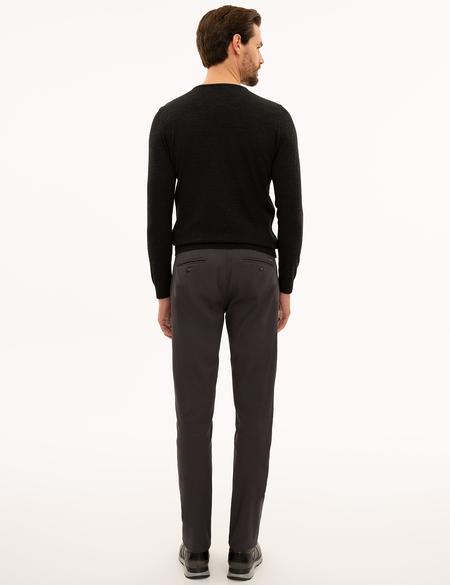 Antrasit Slim Fit Kanvas Pantolon - 50227134188