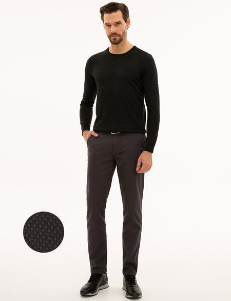 Antrasit Slim Fit Kanvas Pantolon - 50227134188