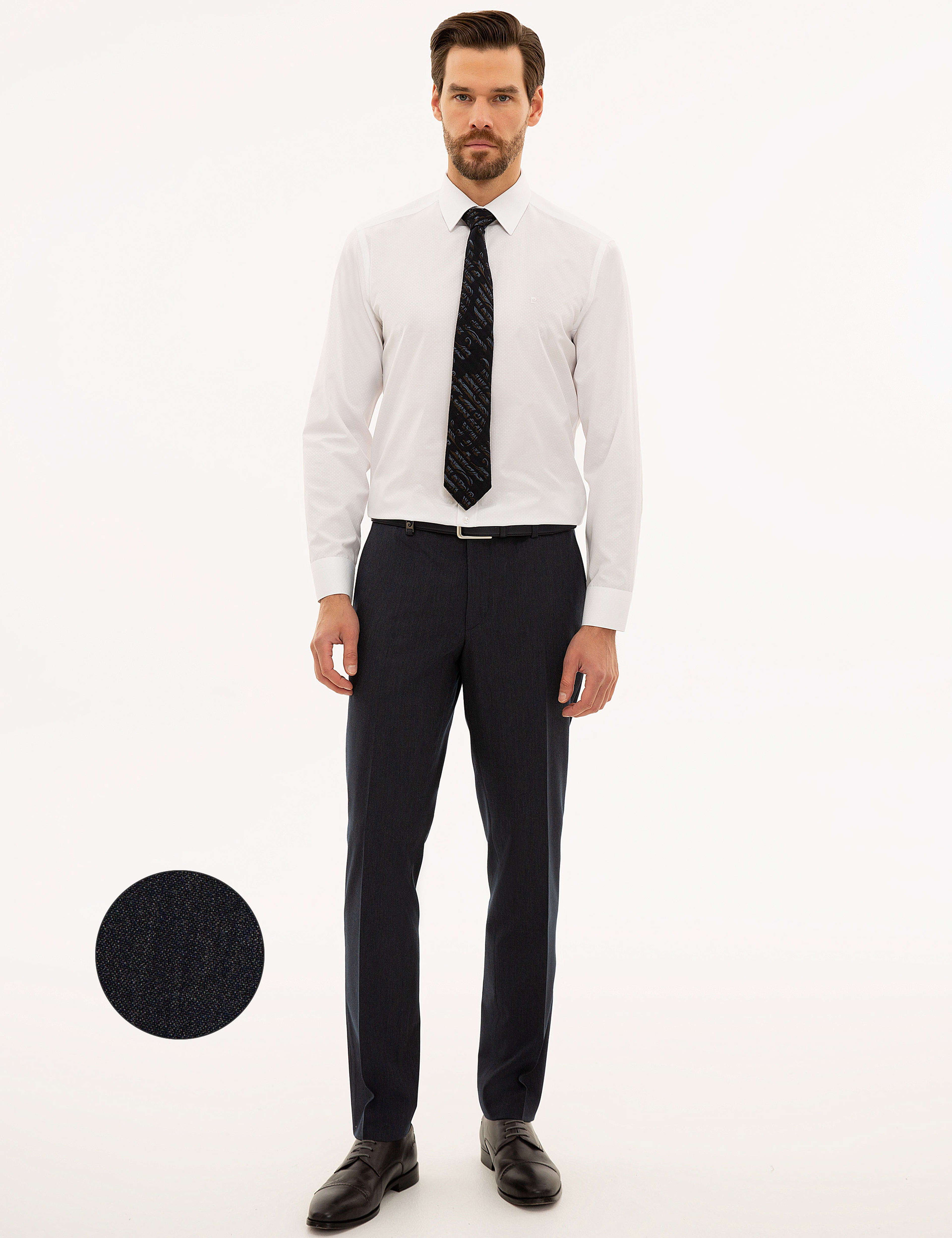 Lacivert Slim Fit Kumaş Pantolon - Image 1