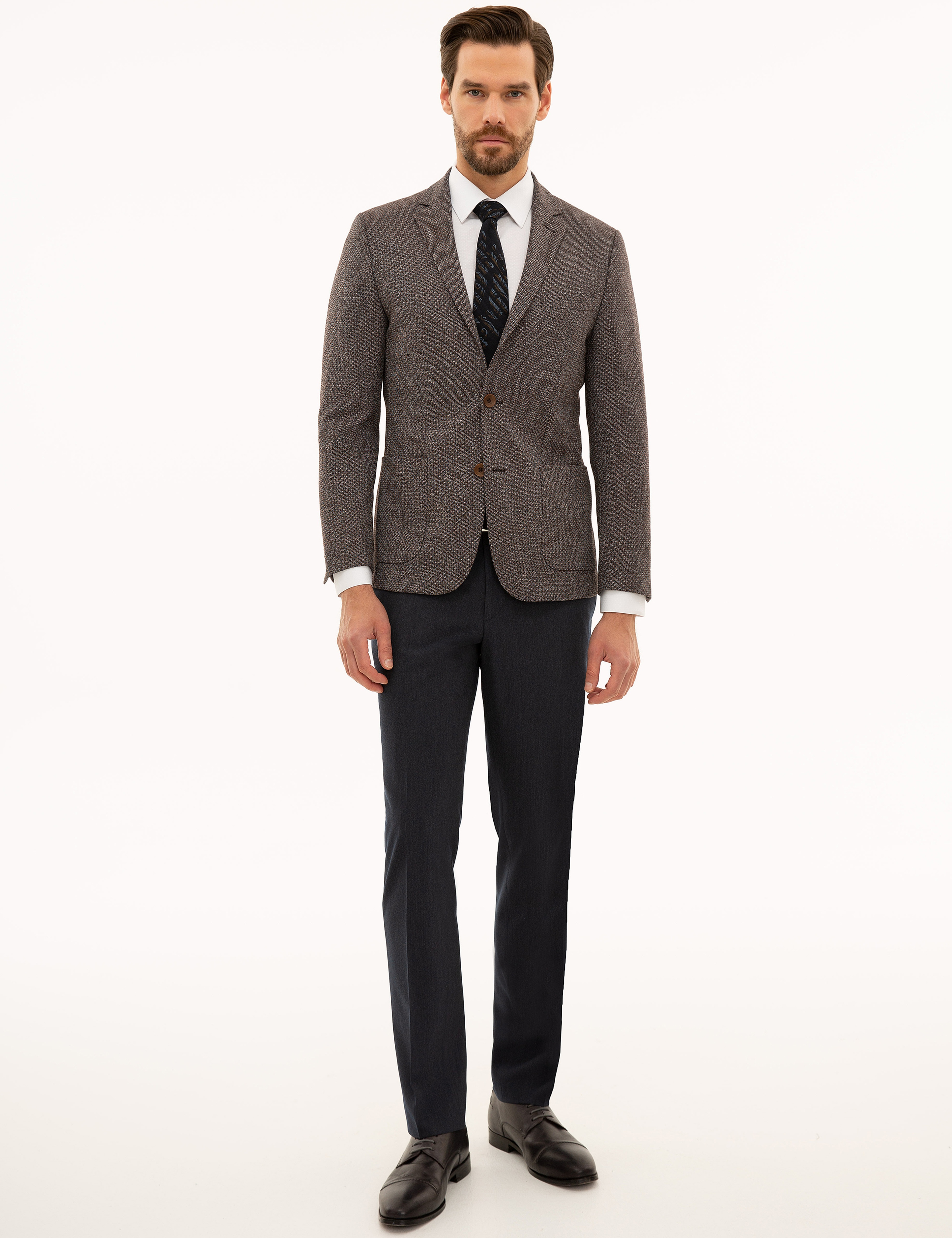 Kahverengi Ex. Slim Fit Ceket