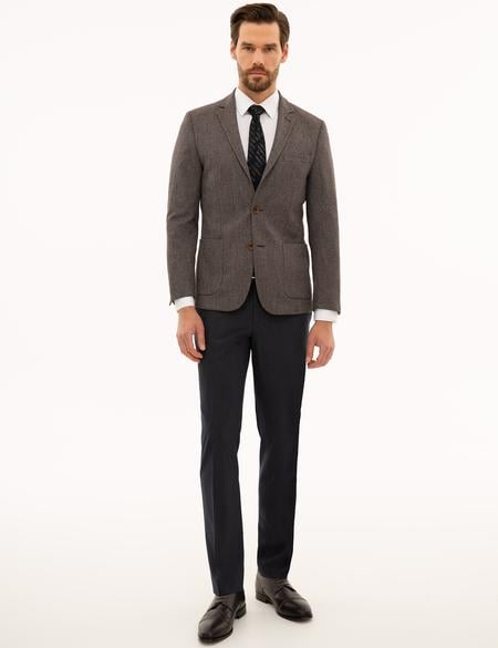 Kahverengi Ex. Slim Fit Ceket - 50225998011