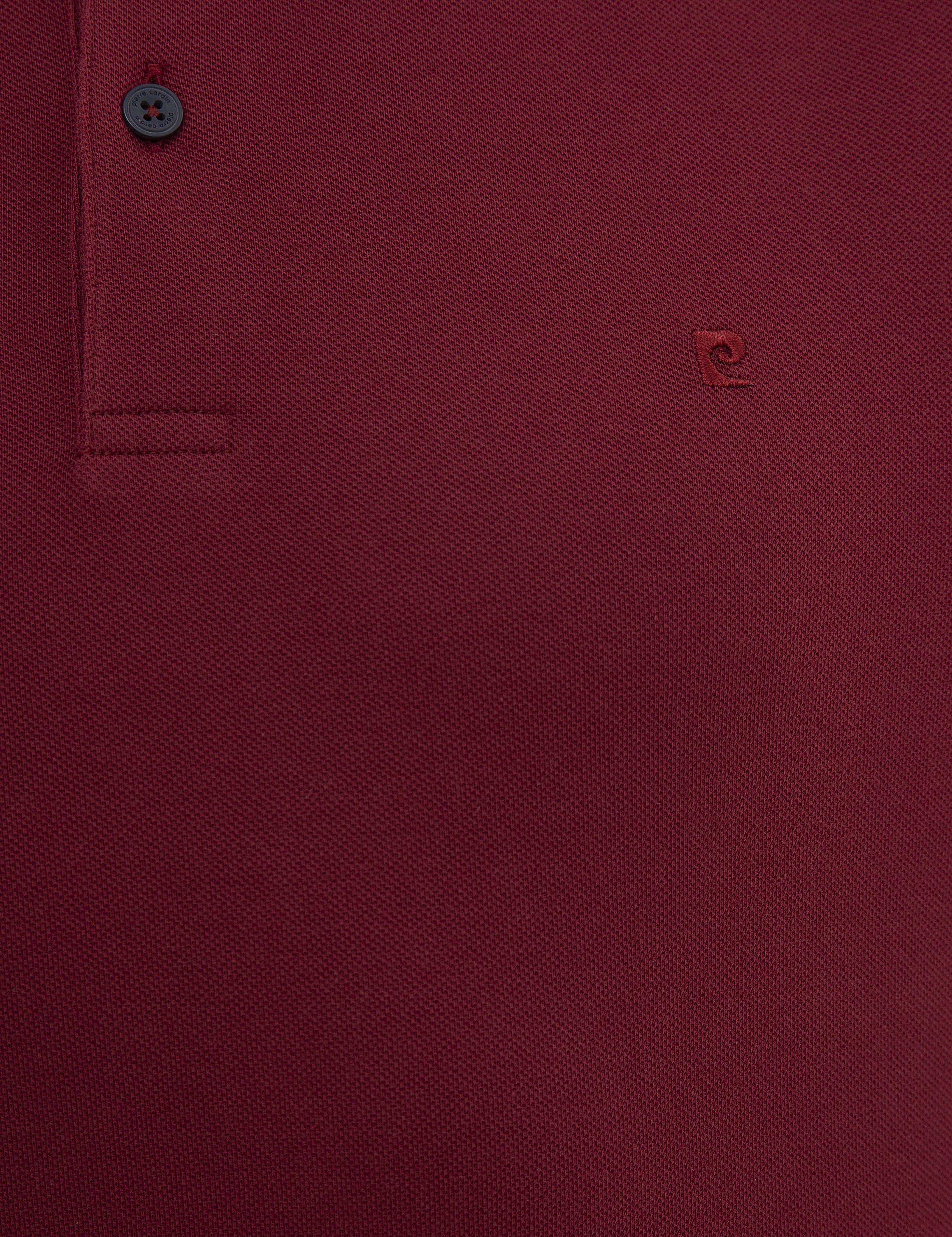 Bordo Slim Fit Polo Yaka Sweatshirt