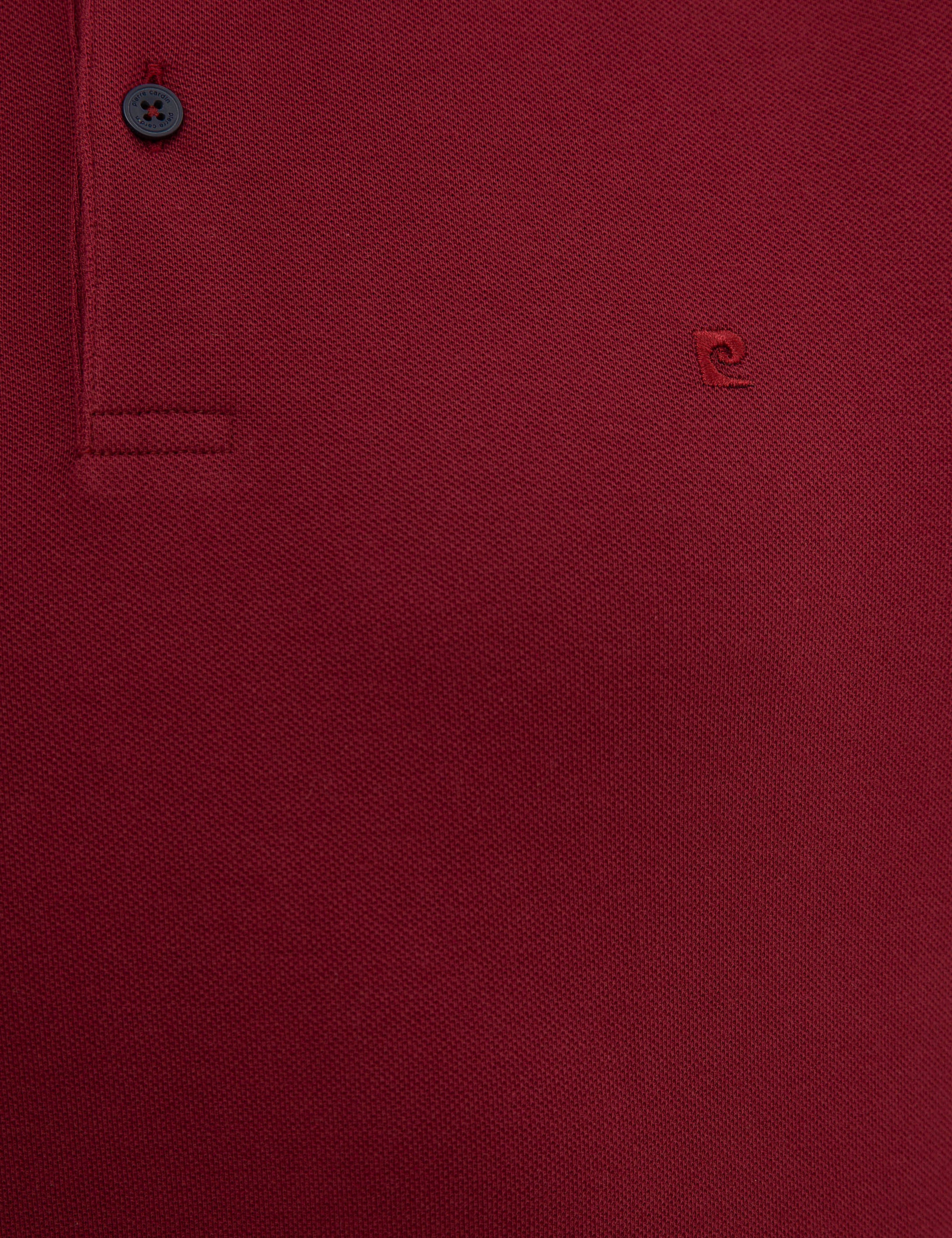 Bordo Slim Fit Polo Yaka Sweatshirt