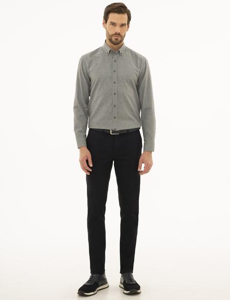 Gri Regular Fit Uzun Kollu Gömlek - 50227453006