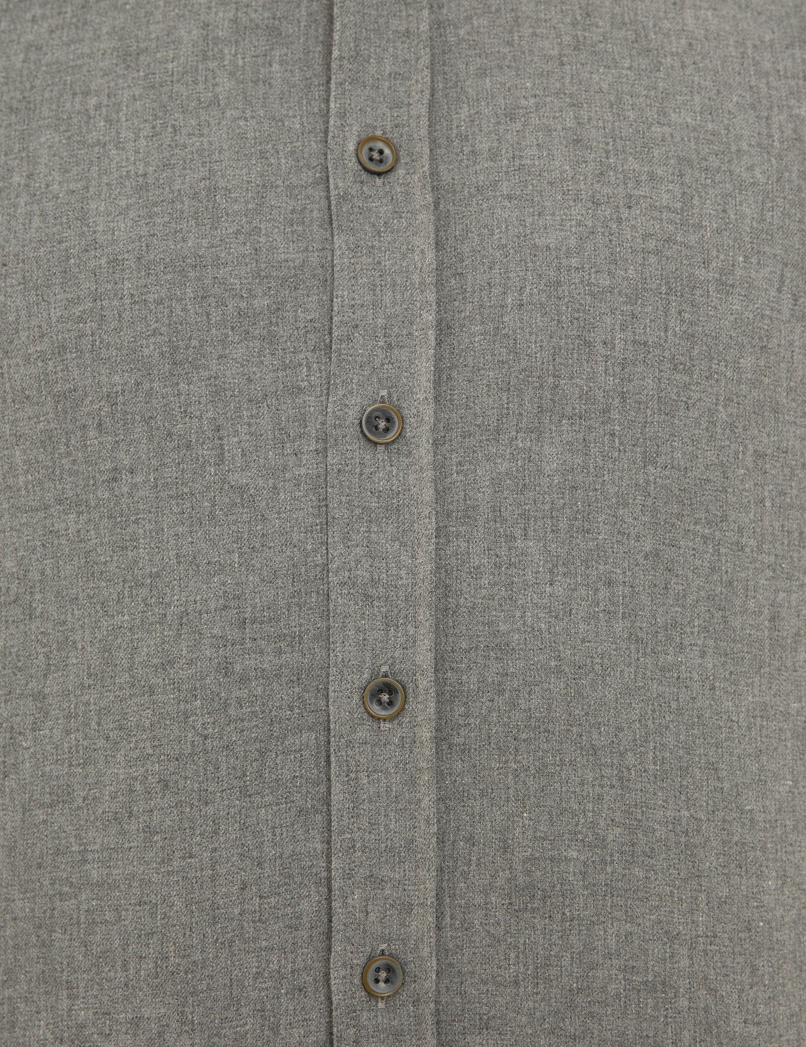 Gri Regular Fit Uzun Kollu Gömlek