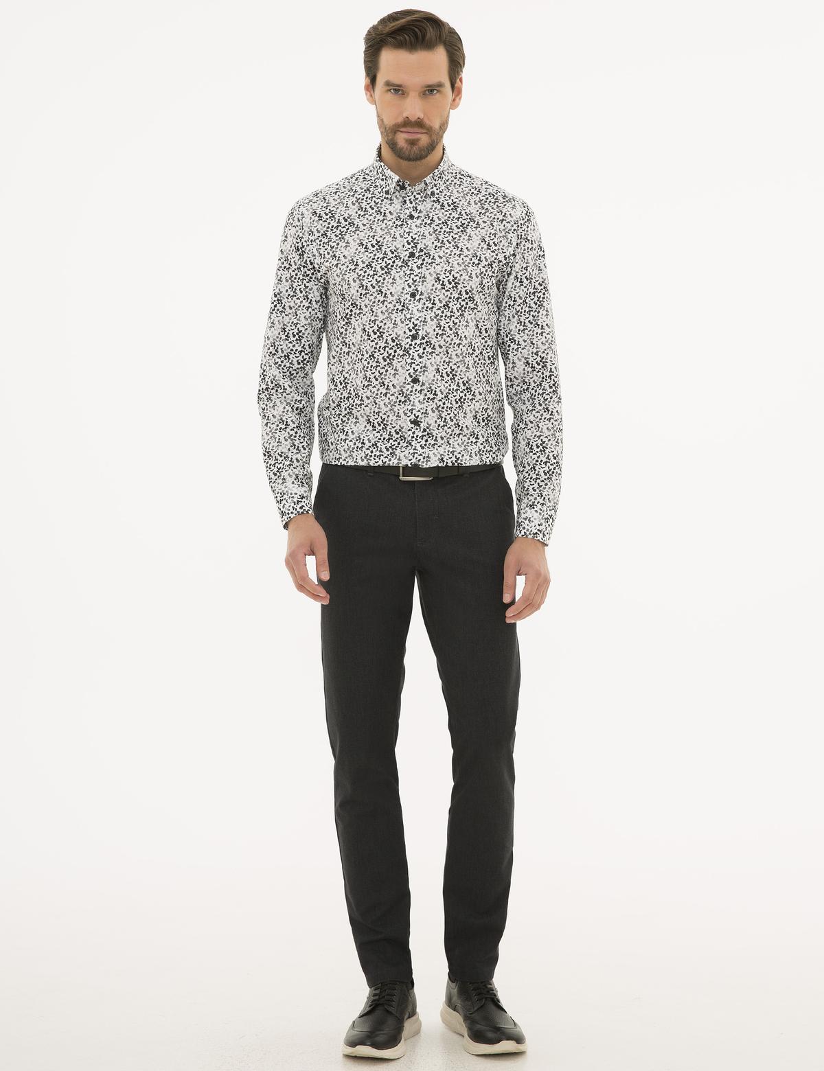 Beyaz Slim Fit Uzun Kollu Gömlek - 50229558016