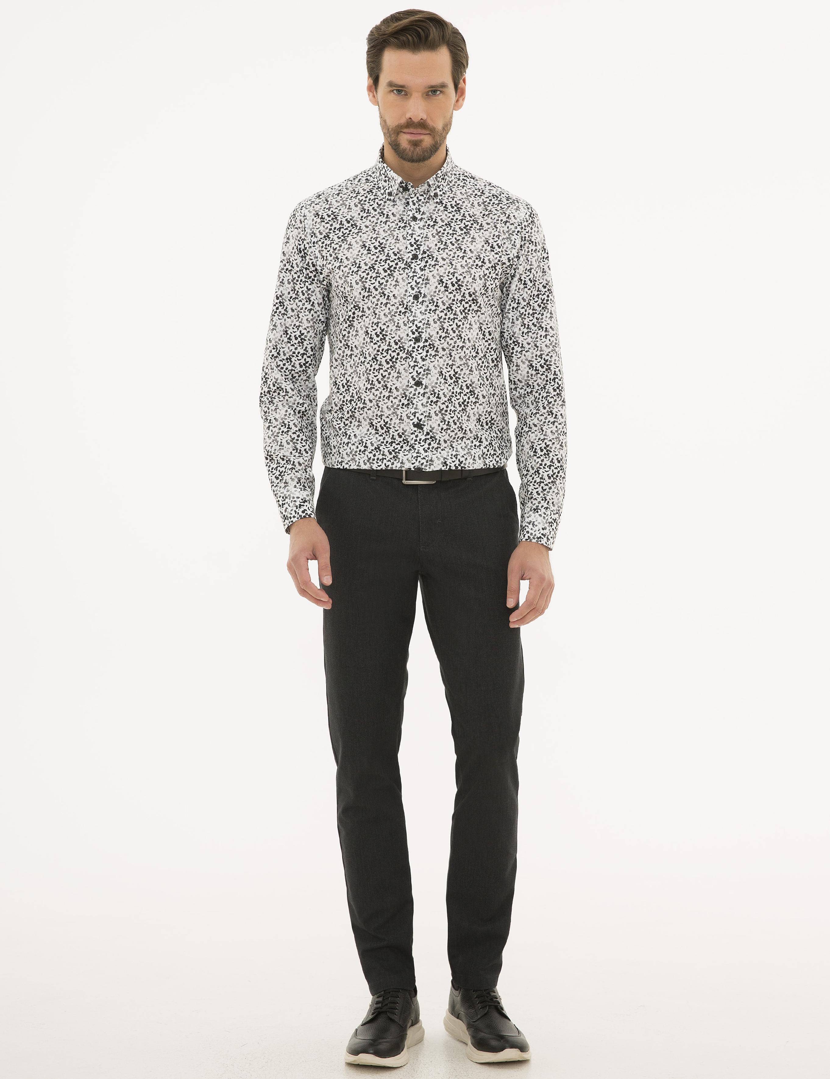 Beyaz Slim Fit Uzun Kollu Gömlek