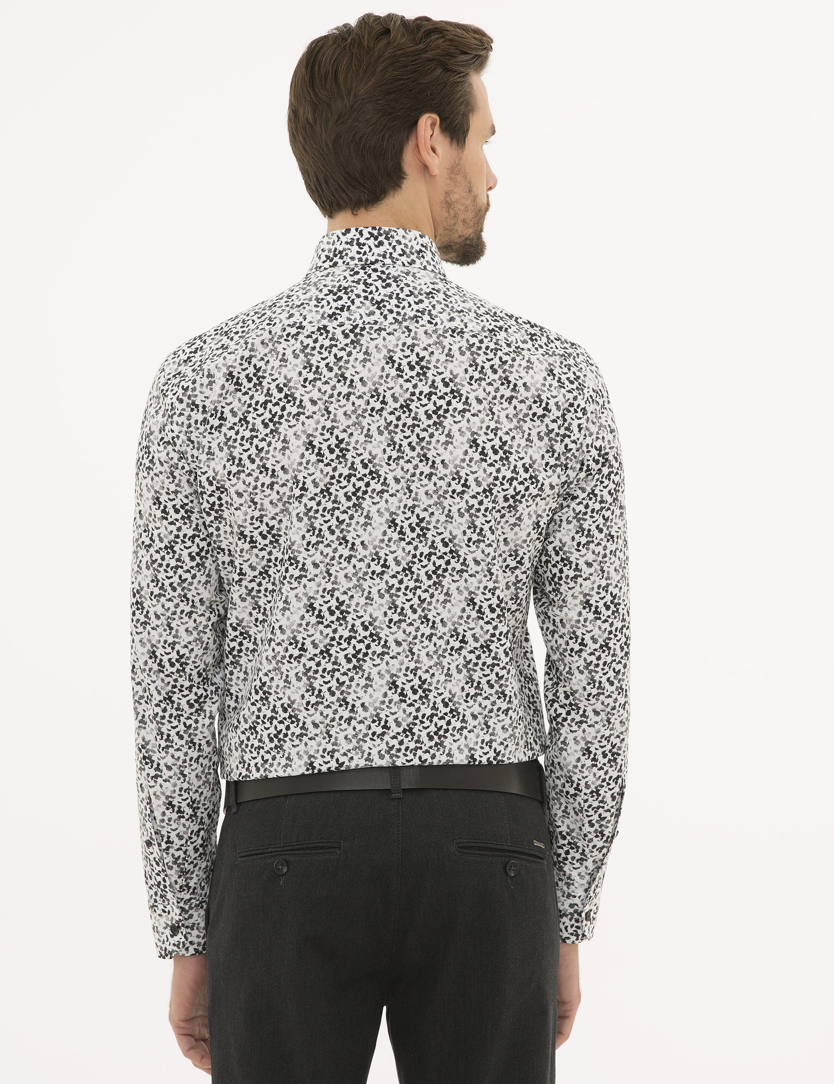 Beyaz Slim Fit Uzun Kollu Gömlek