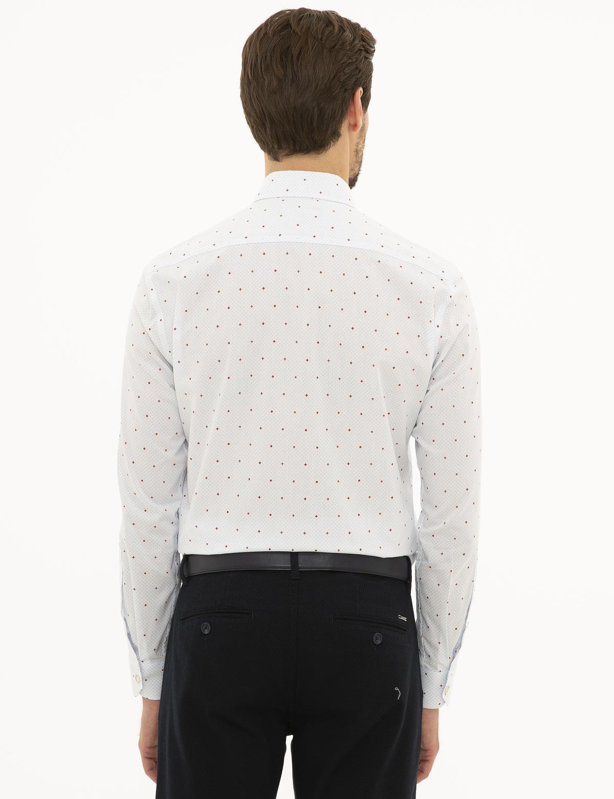 Beyaz Slim Fit Uzun Kollu Gömlek - 50229769005